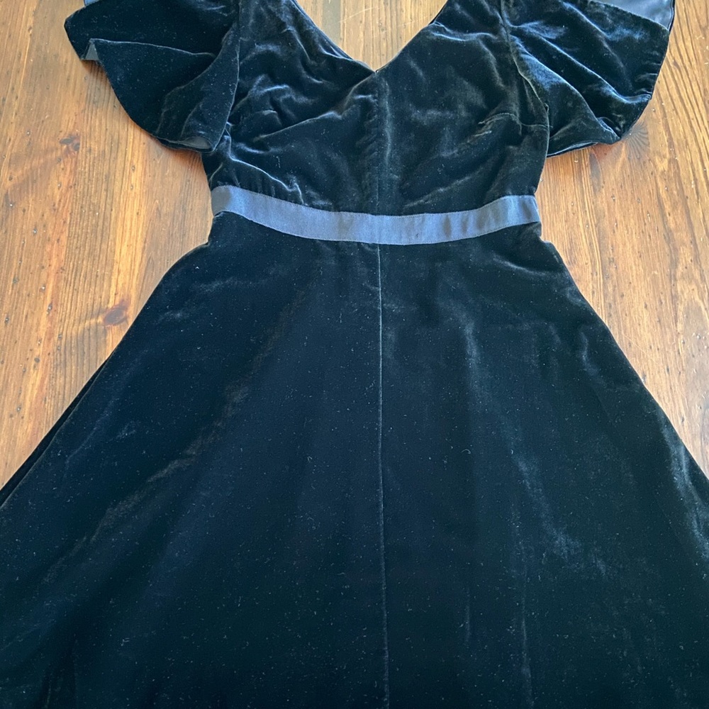 Ann Taylor velour dress with slit sleeves